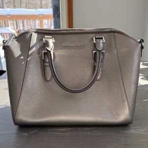 Michael Kors Shimmering Silver Satchel